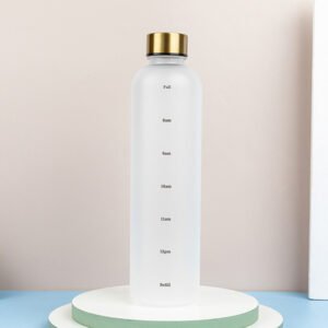 Time marked Plastic Water Bottle White