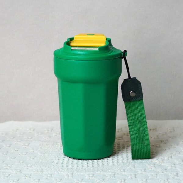 Vacuum Insulated Octagonal Coffee Tumbler Green