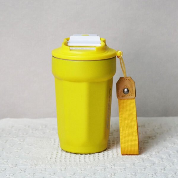Vacuum Insulated Octagonal Coffee Tumbler Yellow