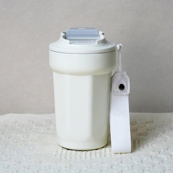 Vacuum Insulated Octagonal Coffee Tumbler White