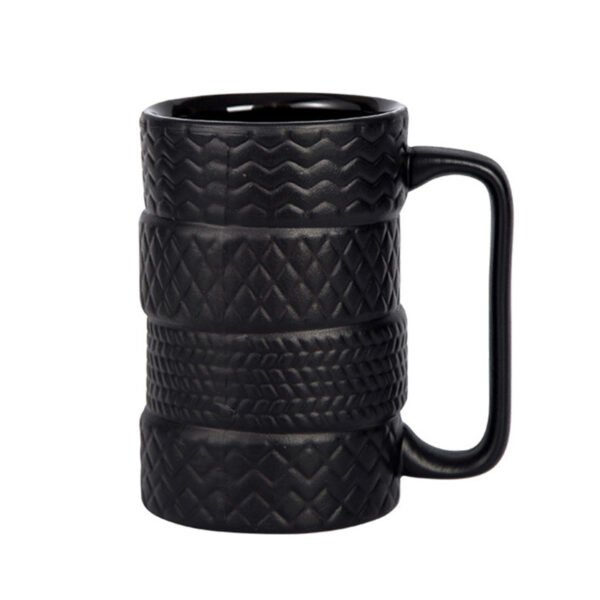 Tire shape ceramic mug