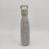 Crown Lid Rhinestone Water Bottle Silver