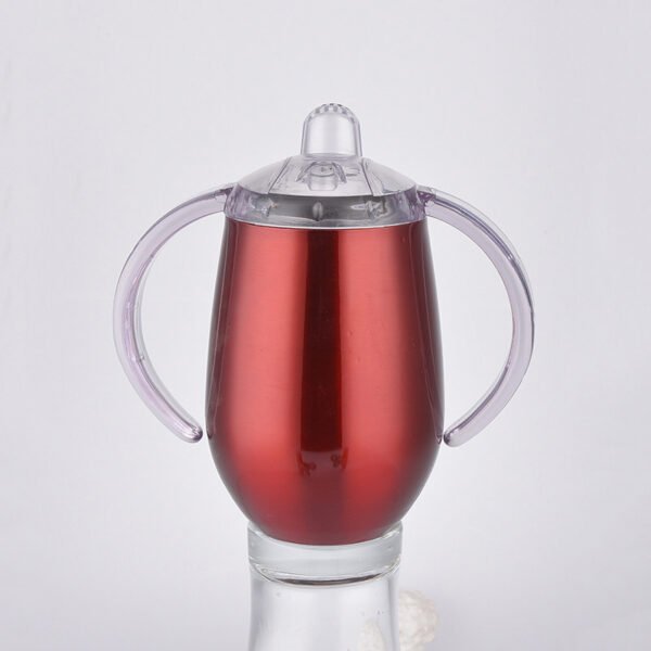 Double Handle Stainless Steel Tumbler Red