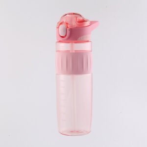 Flip-lock Plastic Water Bottle Pink