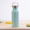 Floral Stainless Steel Water Bottle Pastel Green