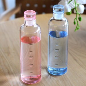Gradient Timeline Glass Water Bottle