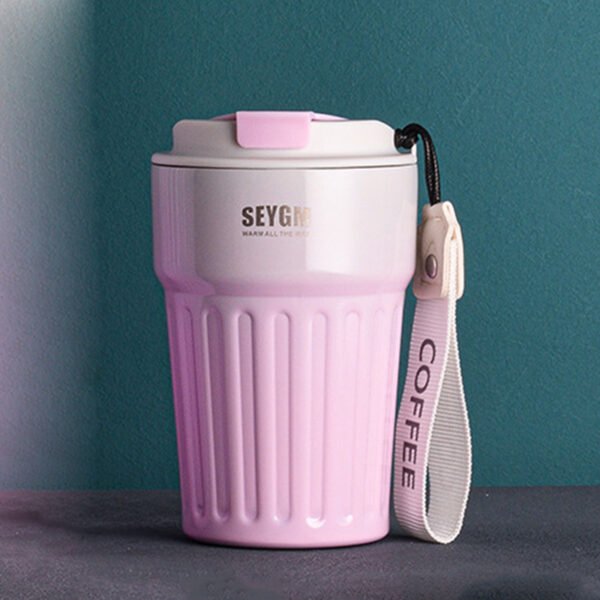 gradient stripe coffee mug pink