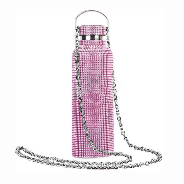 Pink Rhinestone water bottle