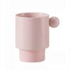 Pink Ball Handle Ceramin Coffee Mug