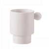 White Ball Handle Ceramin Coffee Mug