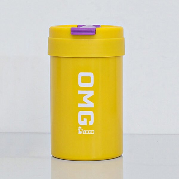 Stainless Letter Insulated Water Bottle Yellow