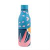 Stainless Steel Geometric Graphic Water Bottle Blue