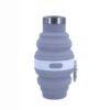 Stainless lid silicone water bottle Ash Gray