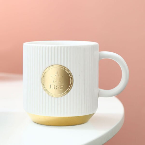 White Stripe coffee mug