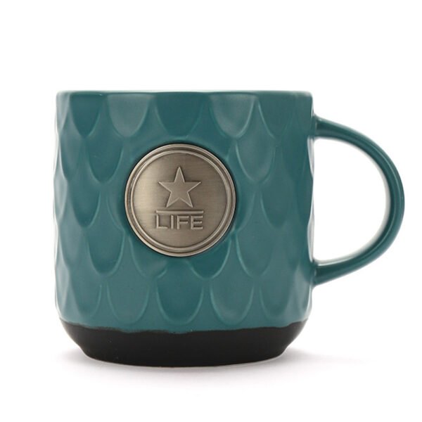 Textured Copper Seal Ceramic Mug