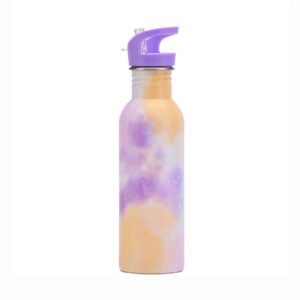 Tie-Dye Straw Water Bottle Purple