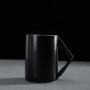 Black Triangle Handle Coffee Mug