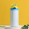 Two-tone Stainless Straw Water Bottle Yellow
