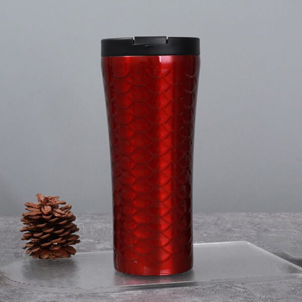 fishscale stainless water bottle Red