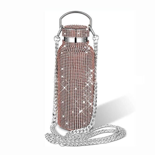 gold Rhinestone water bottle