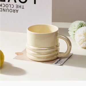plating ceramic mugs Beige