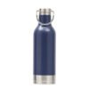 retro navy stainless thermos bottle