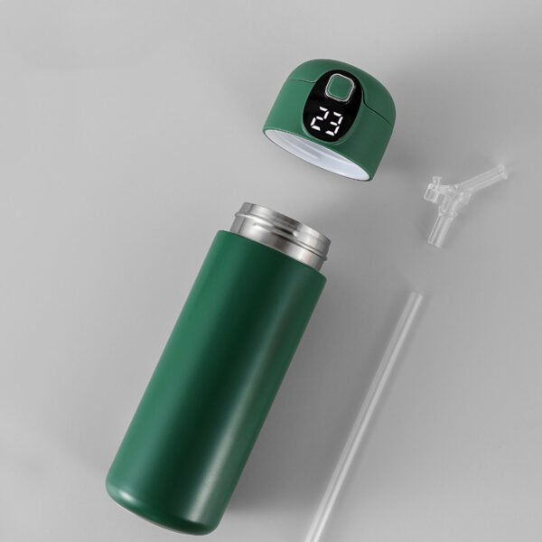 temperature display straw thermos bottle straw