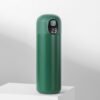 temperature display straw thermos bottle green