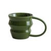 Drip Glaze Pottery Mug Green