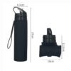 Flip-Top Straw Lid Silicone Water Bottle Black