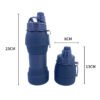 Foldable Spout Lid Silicone Water Bottle Size