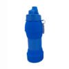 Foldable Spout Lid Silicone Water Bottle Blue