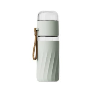 Pastel Green Glass Water Bottle With Fliter