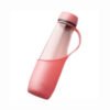 Glass Water Bottle With Silicone Sleeve Pink