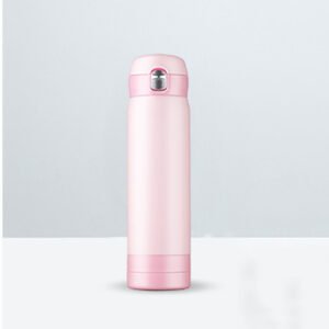 Pink Vacuum Insulated Water Bottle with Storage Container