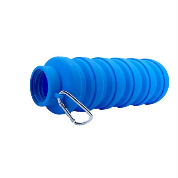 Retractable Silicone Water Bottle Blue