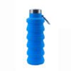 Retractable Blue Silicone Water Bottle