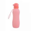 Foldable Pink Silicone Water Bottle