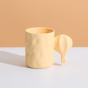 Textured Pottery Mug Yellow