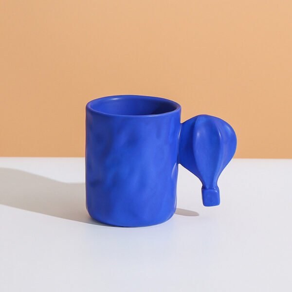 Textured Pottery Mug Blue