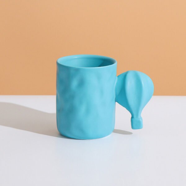 Textured Pottery Mug Baby Blue