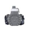 Embossed Silicone Water Bottle Gray