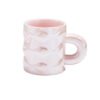 Glossy Textured Ceramic Mug Pink