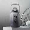 Gradient Flip-Lock Tritan Sports Water Bottle Gray