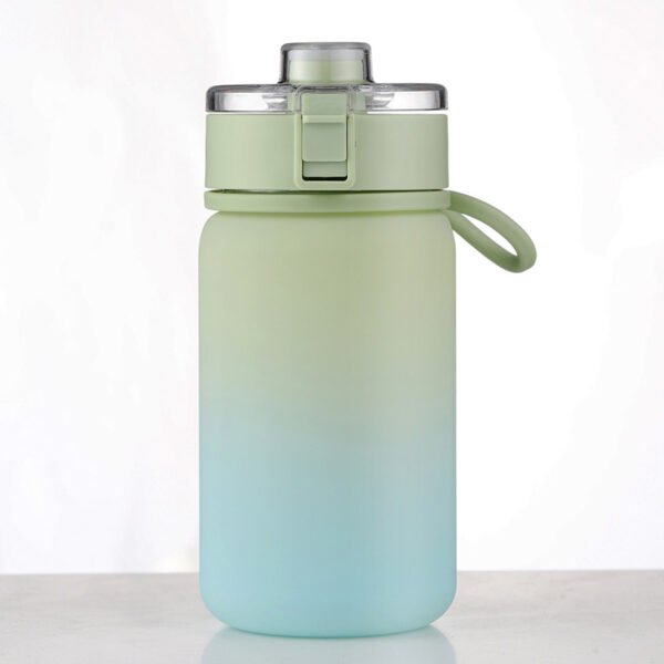 Gradient Spout Lid Plastic Water Bottle Pastel Green