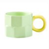 Irregular Colorblock Ceramic Mug Pastel Green