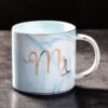 Marble style ceramic mug Blue