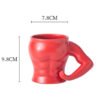 Muscle style ceramic mug Size