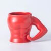 Muscle style ceramic mug Red