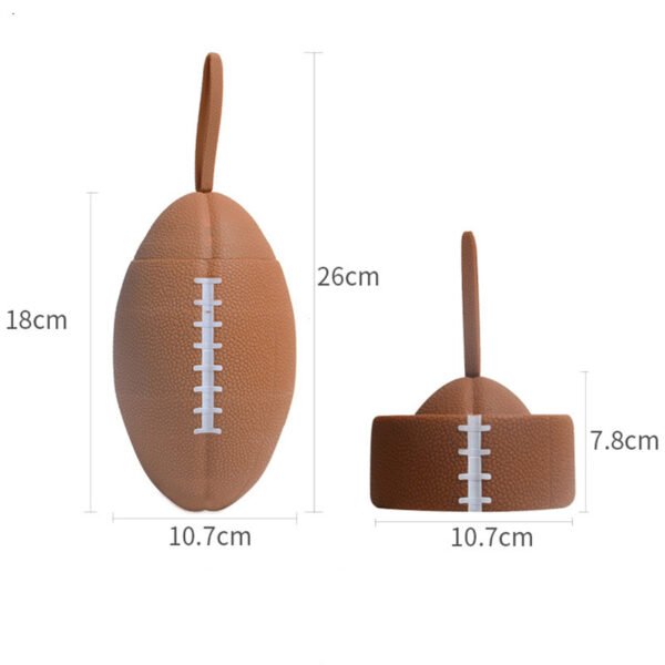 Rugby Style Silicone Water Bottle Size